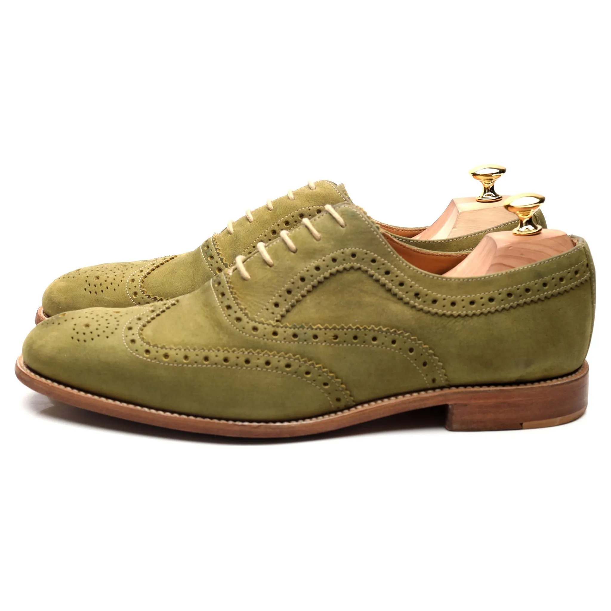 'Tye' Green Nubuck Suede Oxford Brogues UK 11