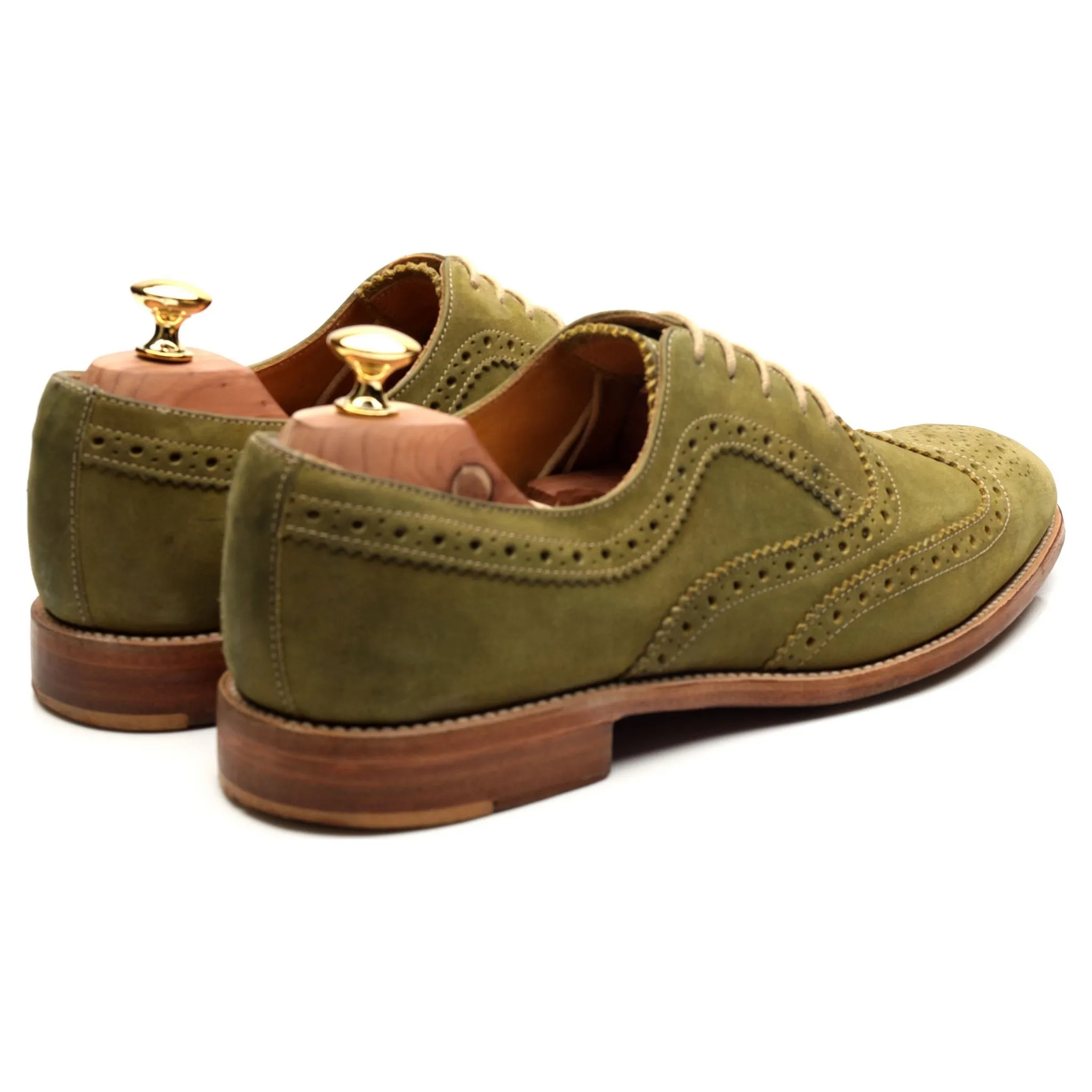 'Tye' Green Nubuck Suede Oxford Brogues UK 11