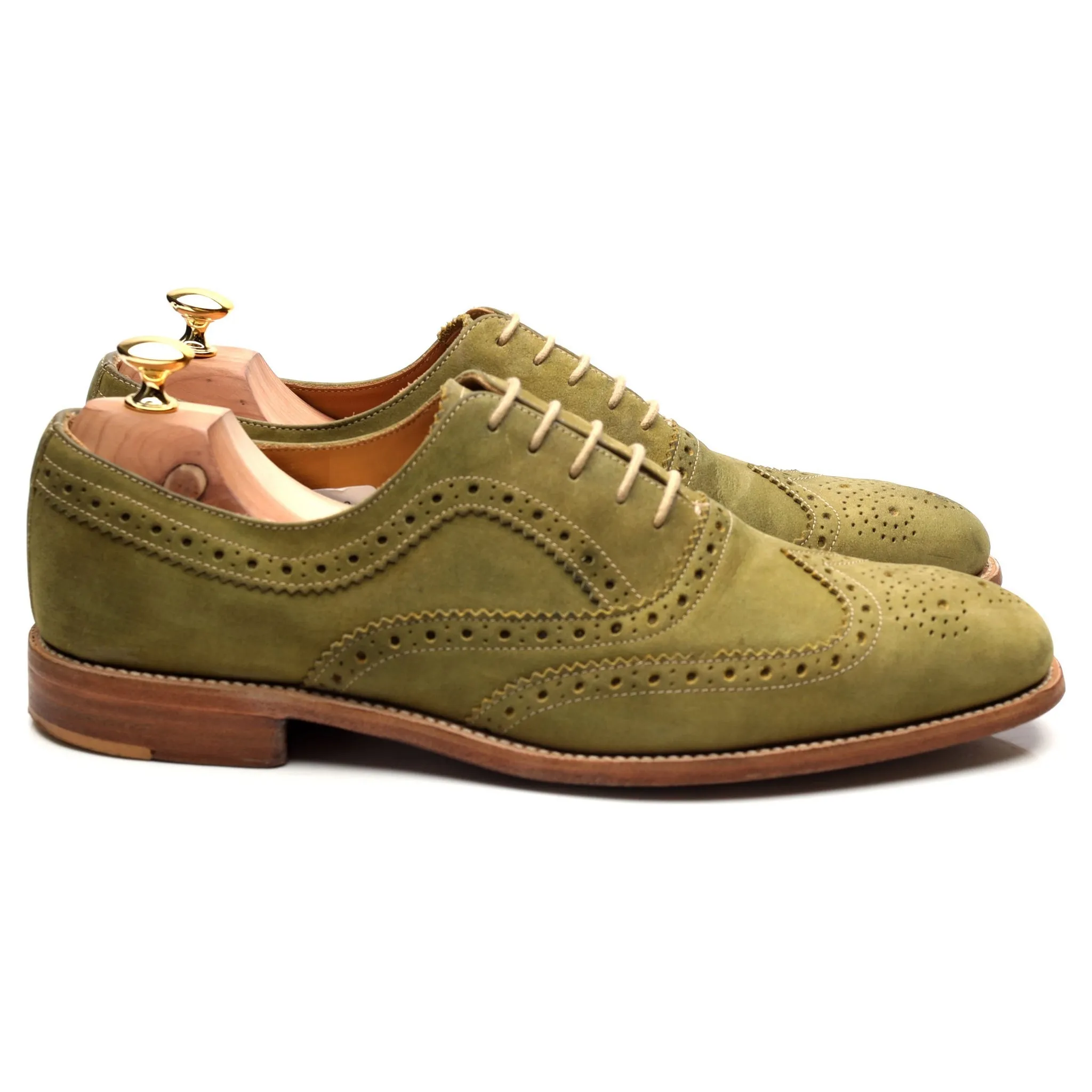 'Tye' Green Nubuck Suede Oxford Brogues UK 11