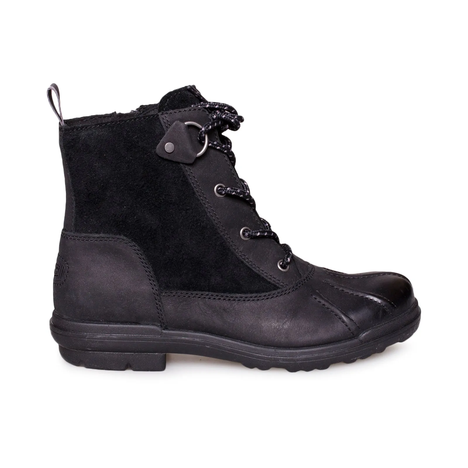 UGG Hapsburg Duck Black Leather Boots - Women's