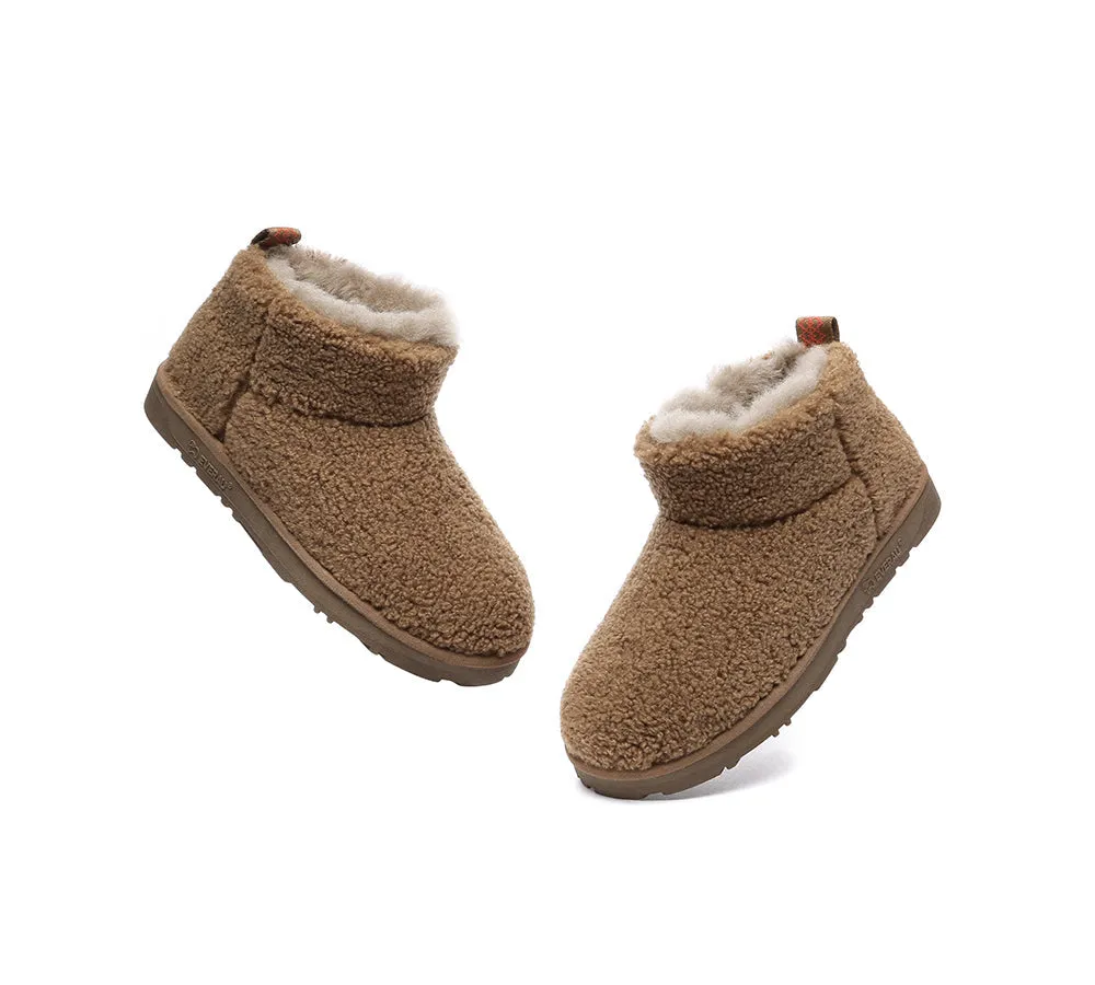 UGG Sheepskin Wool Plush Ankle Boots Ultra Teddycozy