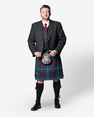 University of Edinburgh / Lovat Charcoal Tweed Kilt Hire Outfit