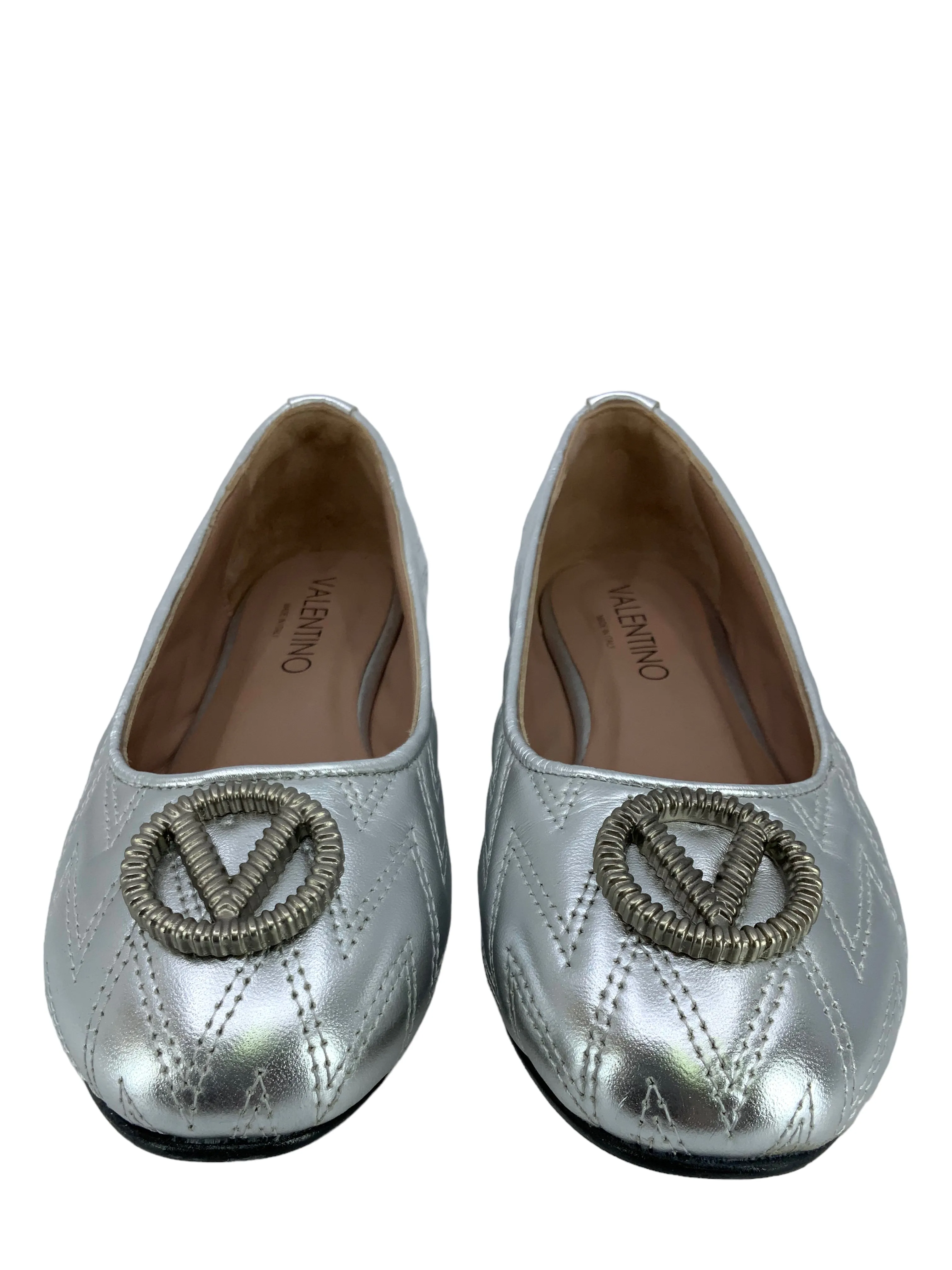 VALENTINO Dafne Quilted Leather Ballet Flats Size 7