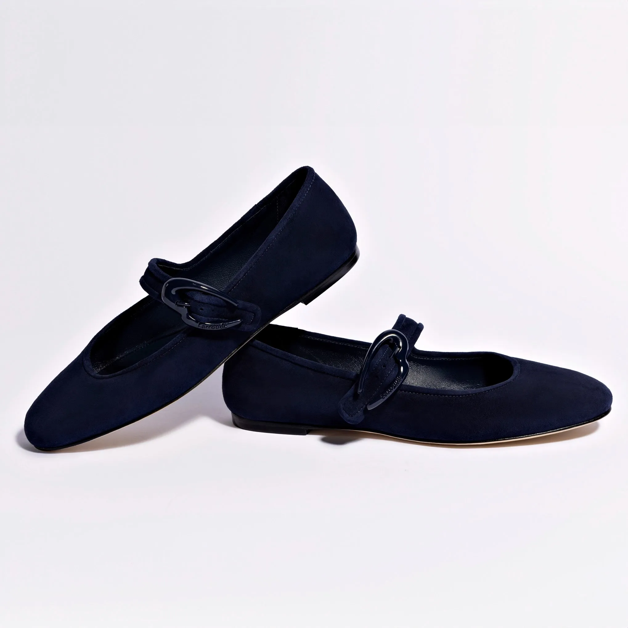 Verona Ballet Flat In Navy Suede