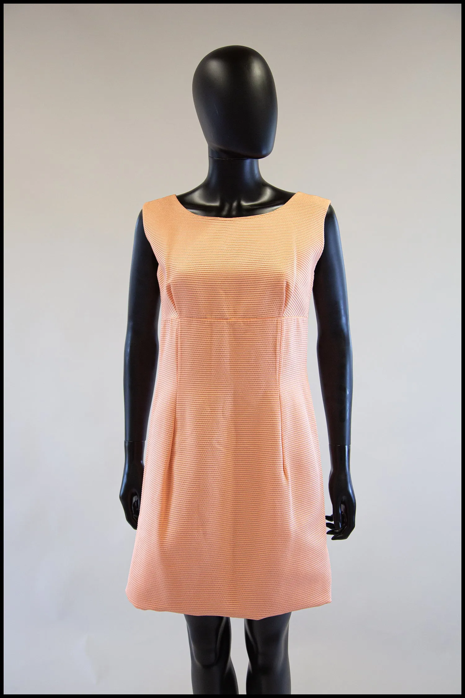 Vintage 1960s Peach Mini Dress and Coat Suit