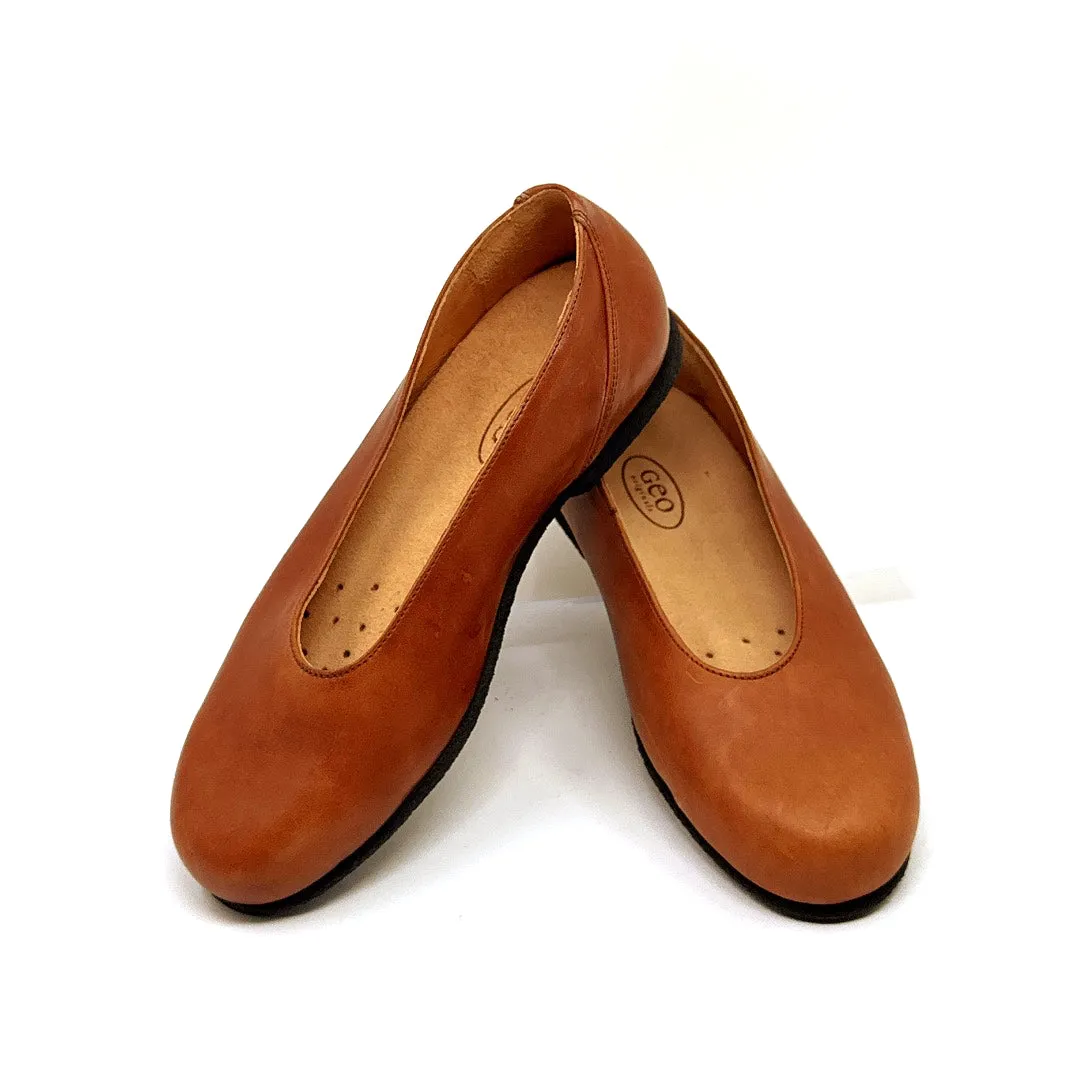 Vintage Geo Original's Andrea Women's Leather Ballet Flats