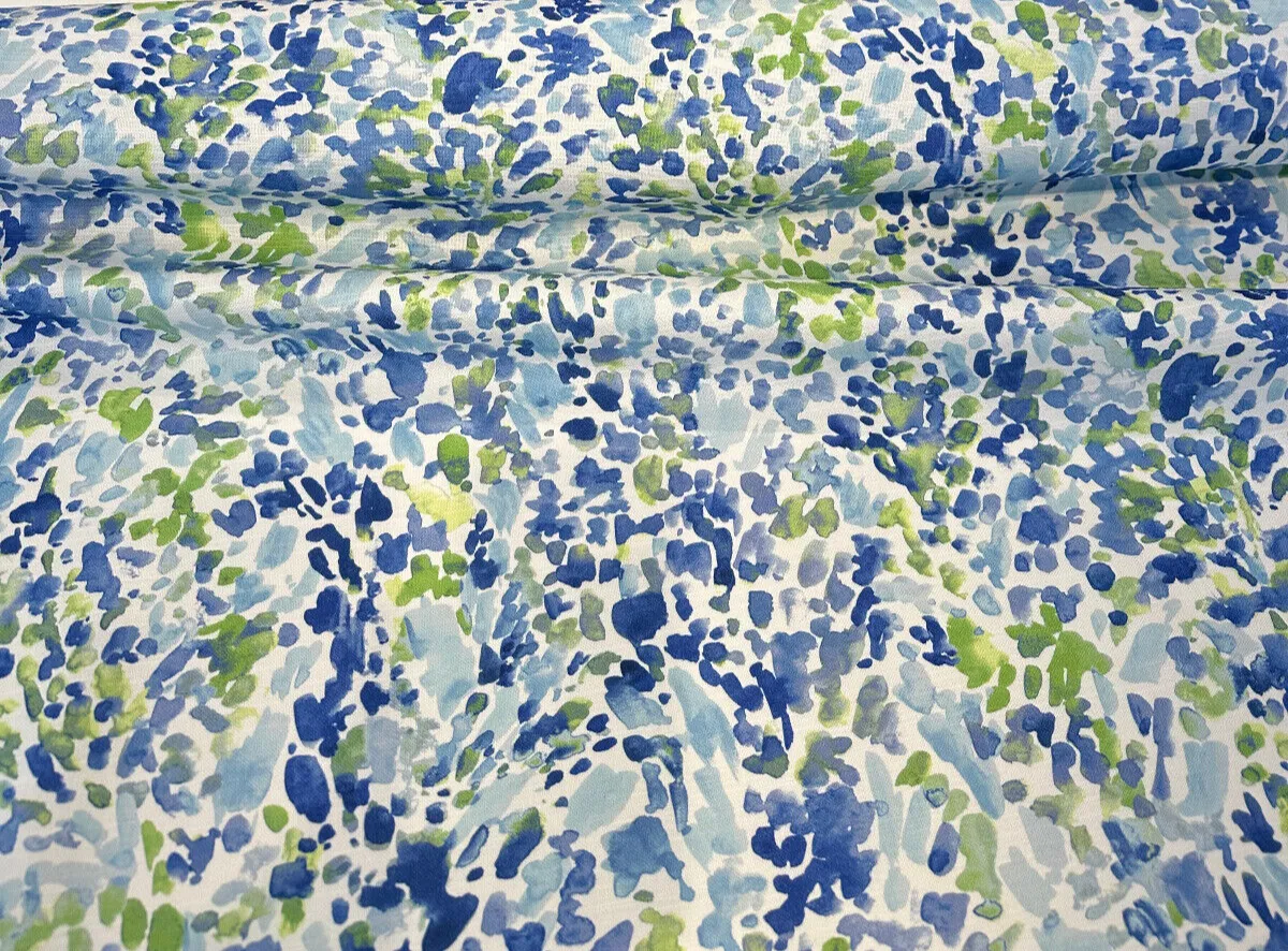 Waverly Pretty Palette Luna Blue Green Drapery Upholstery Fabric By the Yard