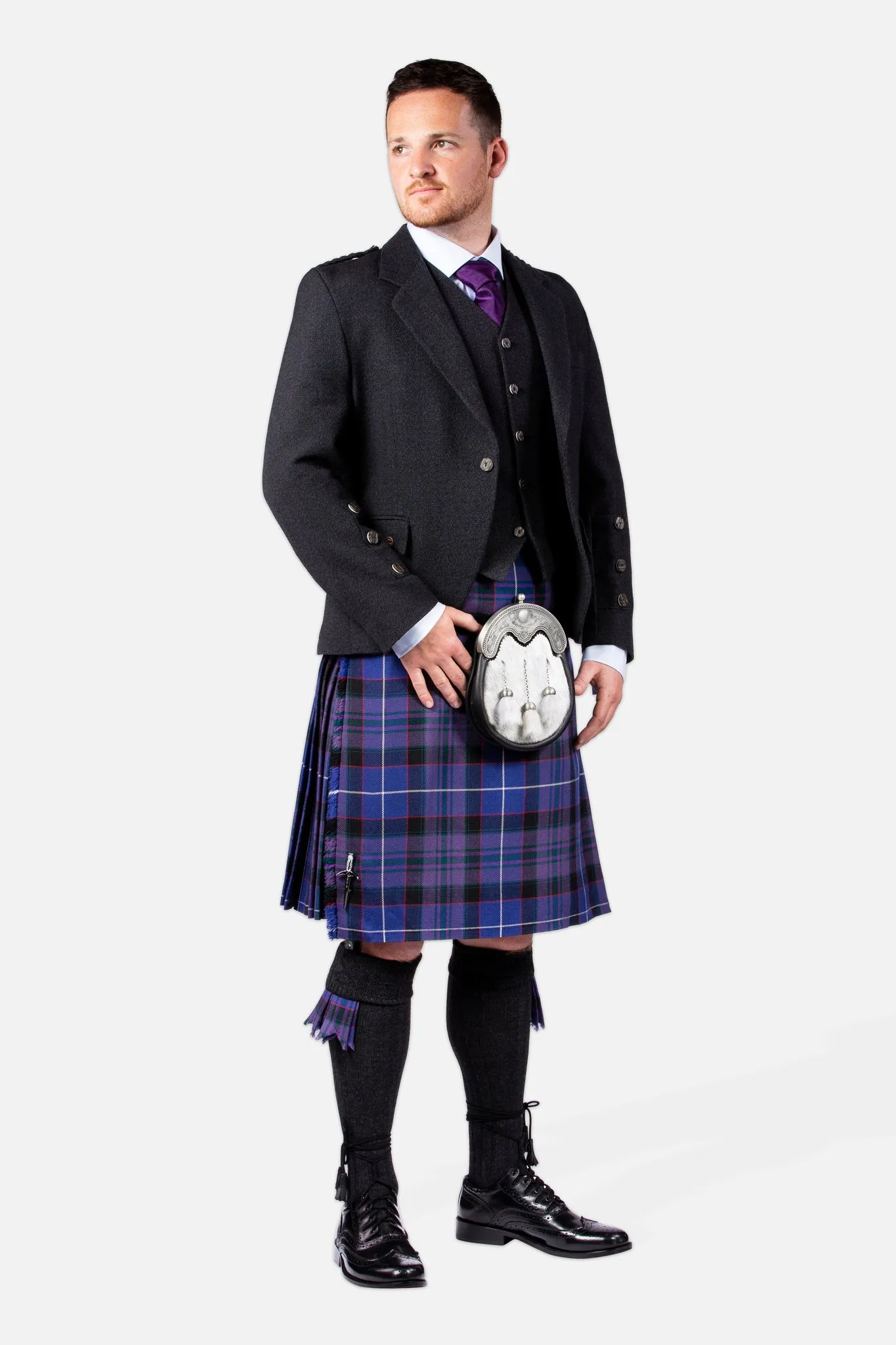 Western Isles / Charcoal Holyrood Kilt Hire Outfit