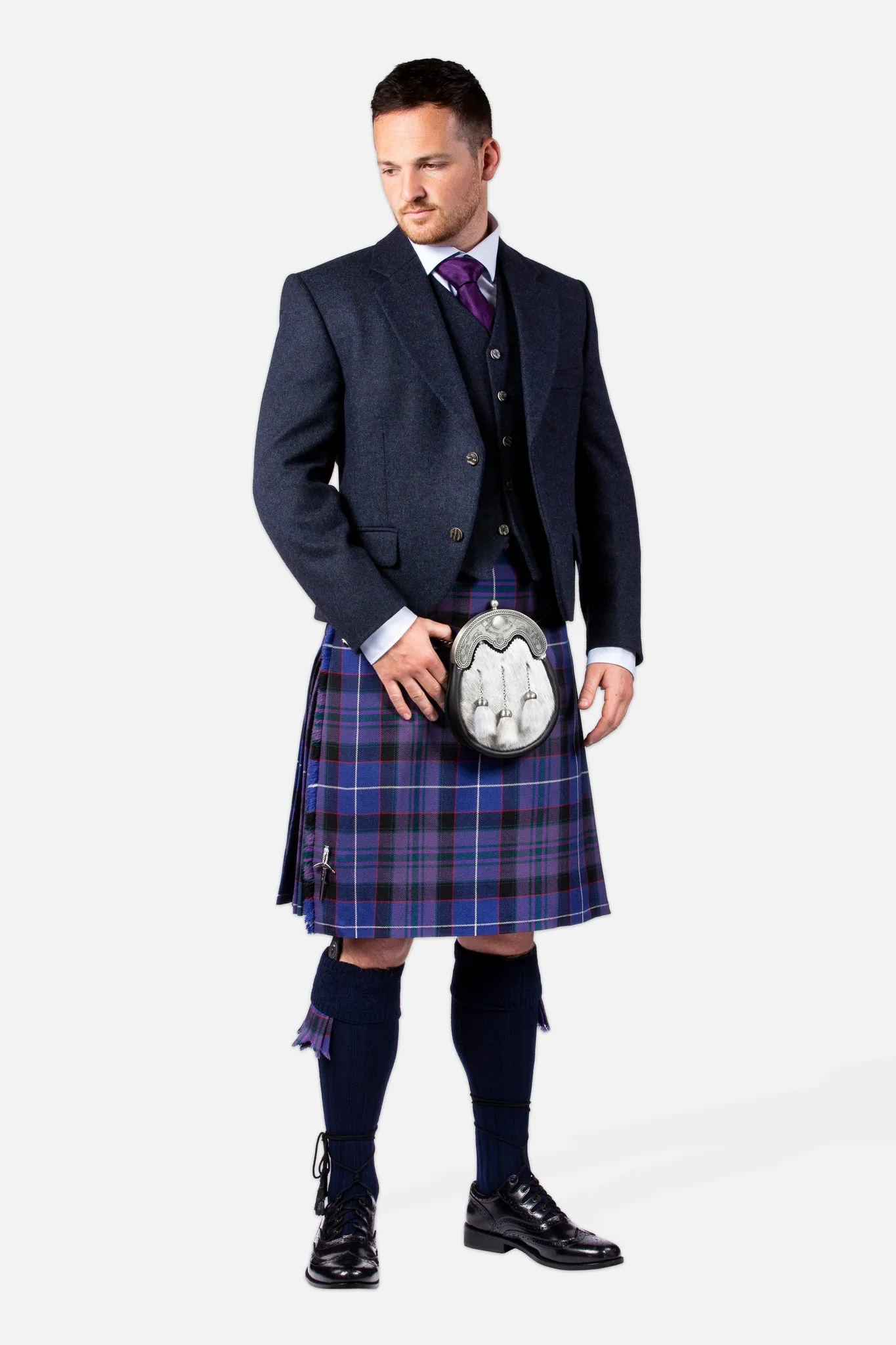 Western Isles / Lovat Navy Tweed Kilt Hire Outfit