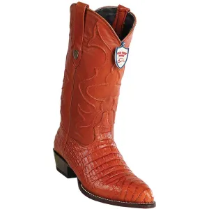 Wild West Boots #6998203 Men's | Color Cognac | Men’s Wild West Caiman Belly Print Boots J Toe Handcrafted