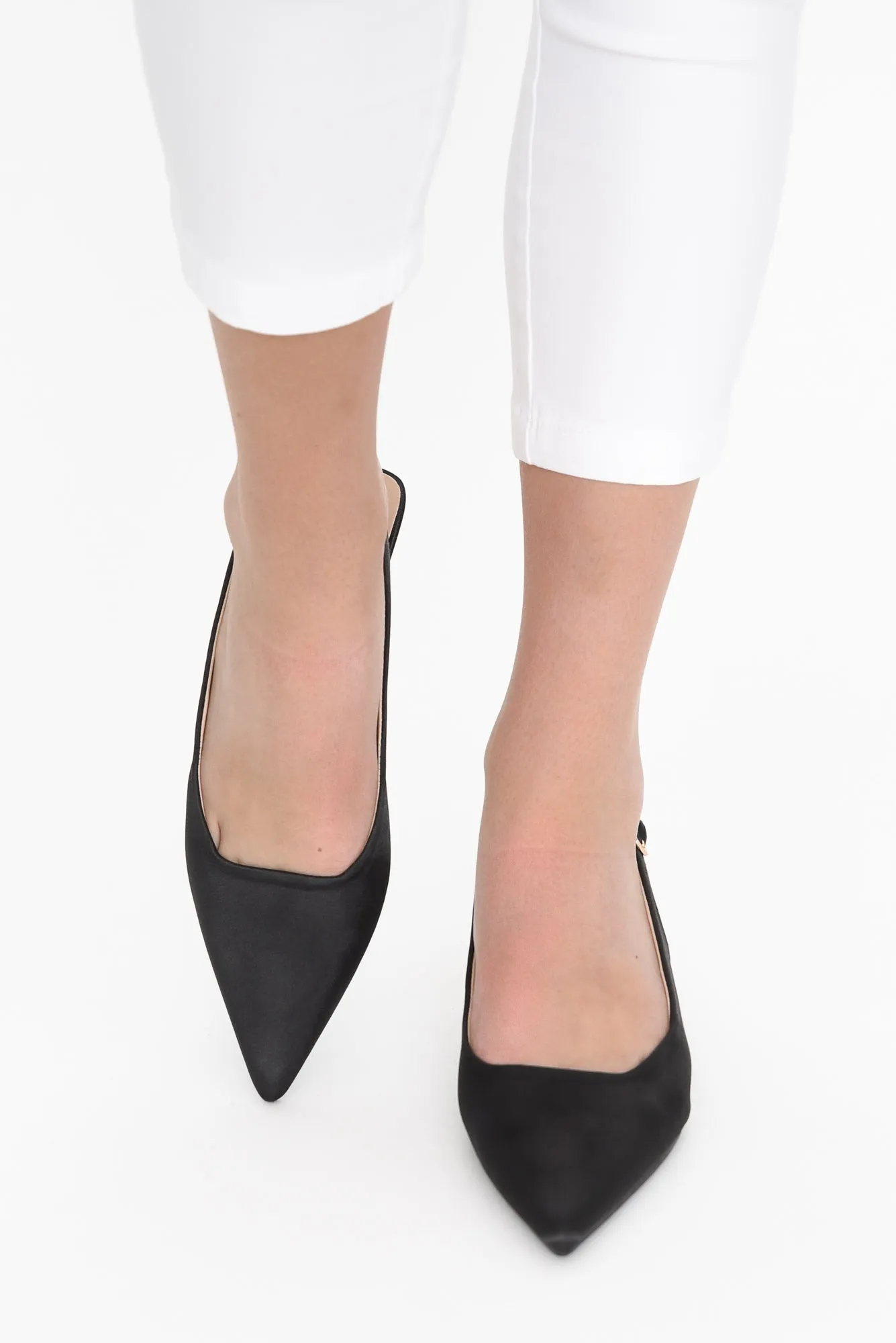 Wizz Black Slingback Heel