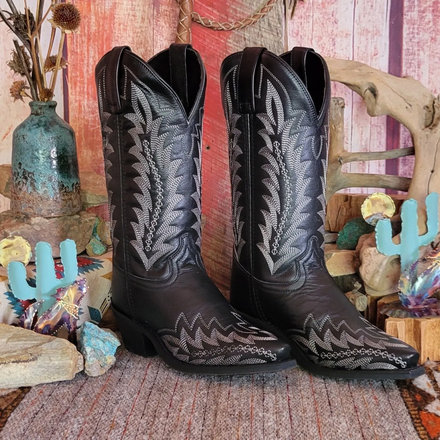 Womens' Black Leather Boot "EmmyLee" by Laredo   52185