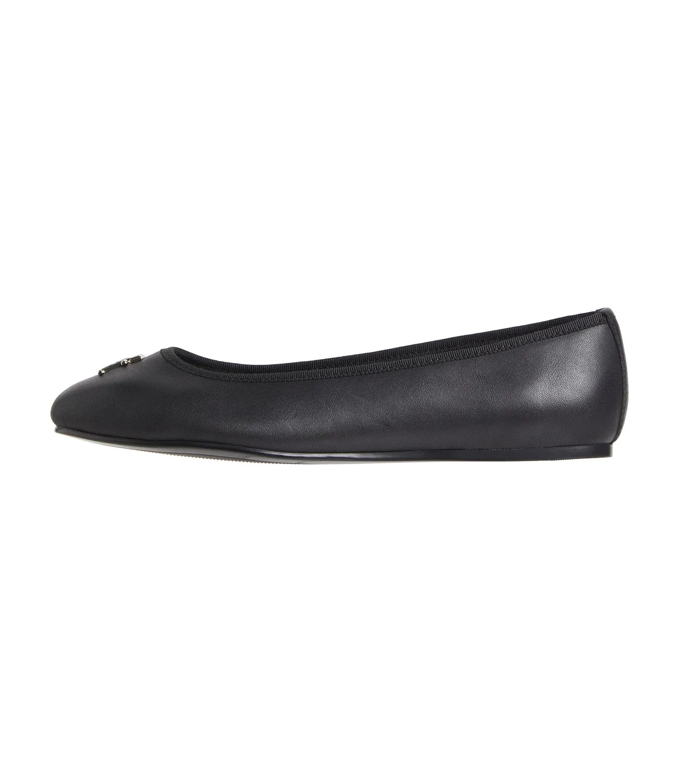 Women's Leather Ballerina Black