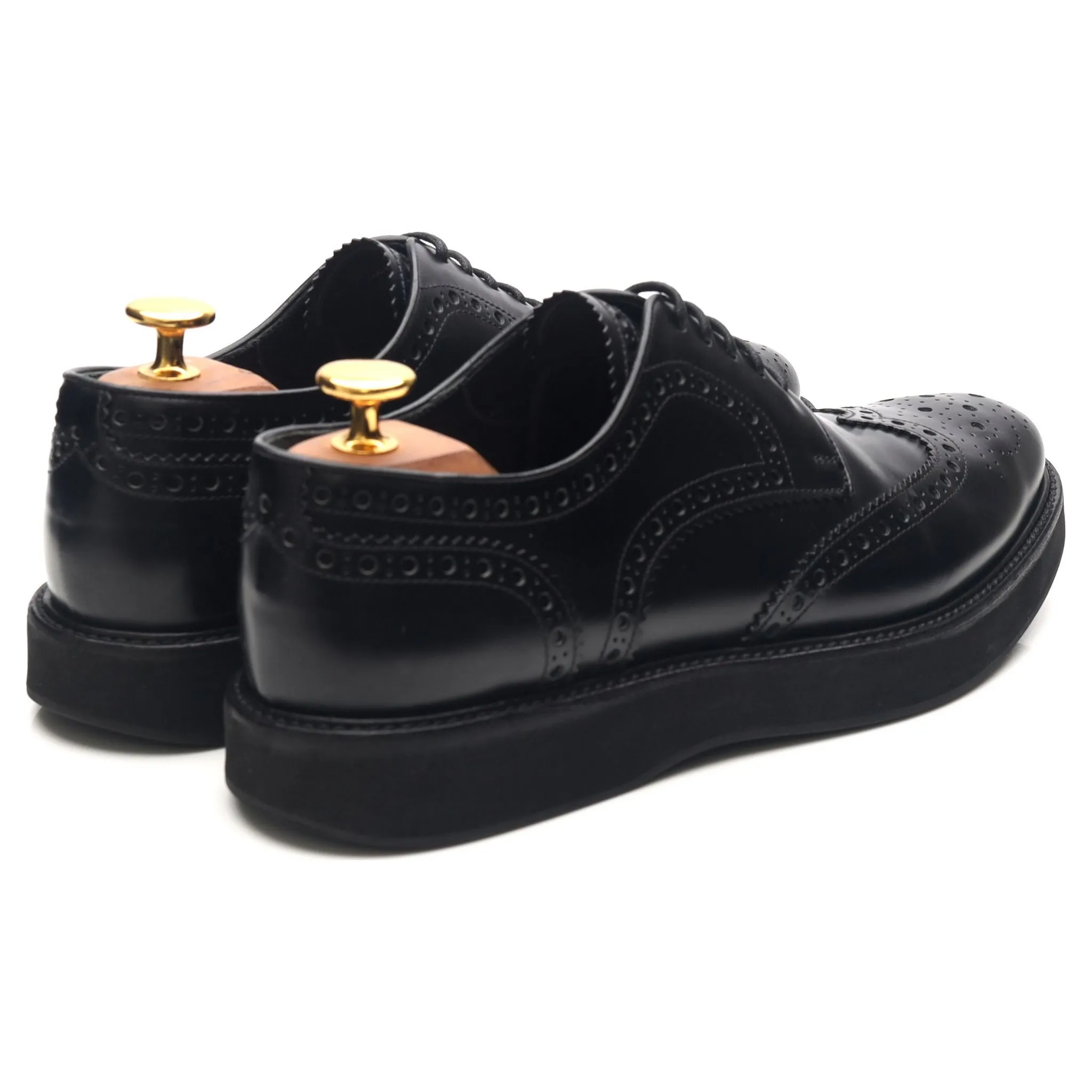 Women's 'Melody' Black Leather Derby Brogues UK 6.5 EU 39.5