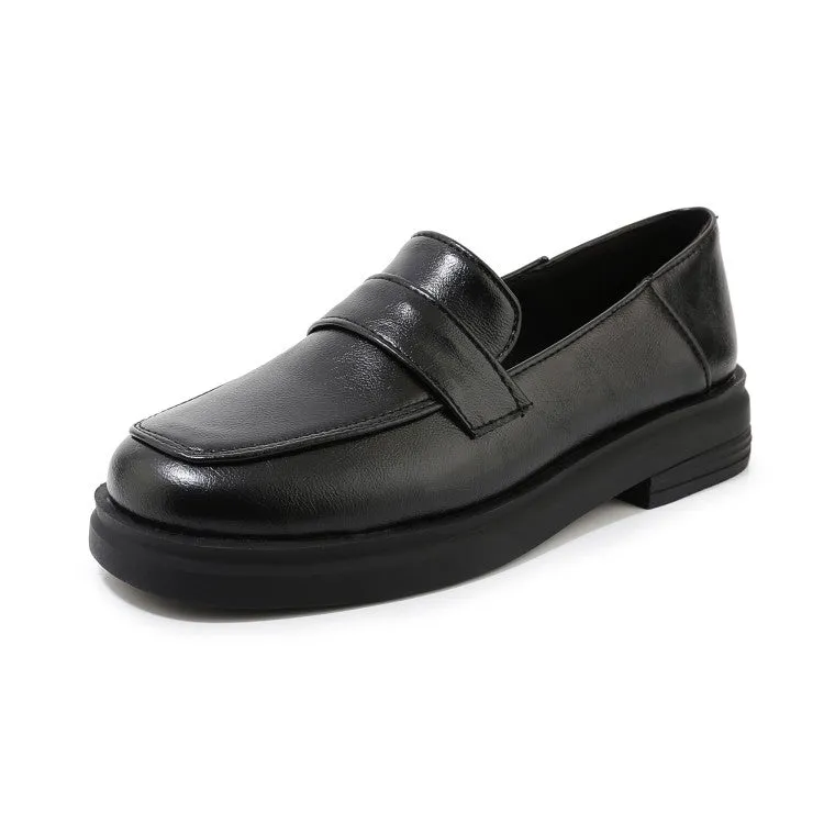 Women's Round Toe Slip on Flats Platform Shoes