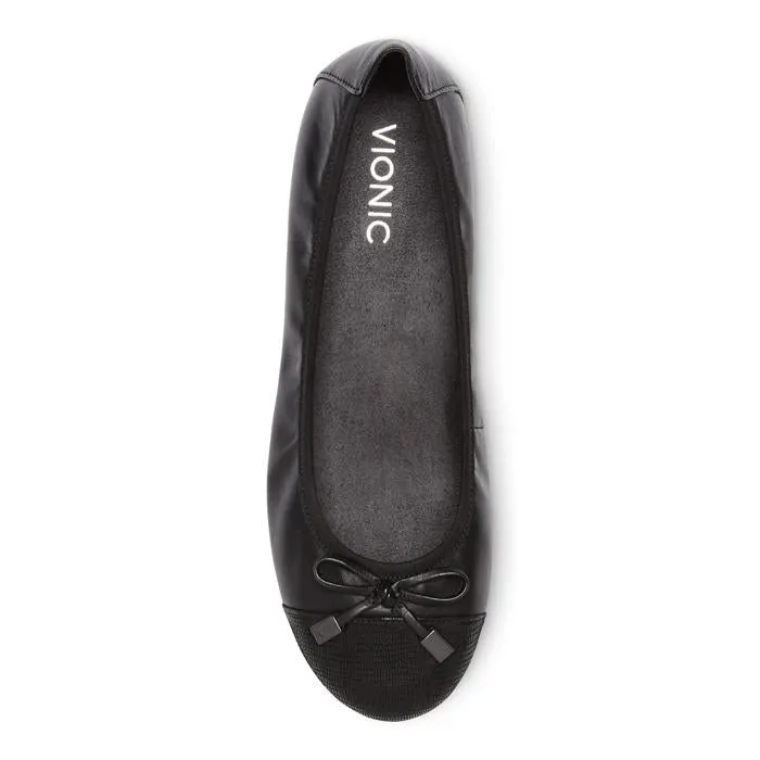 Womens Vionic Minna Ballet Flat Black