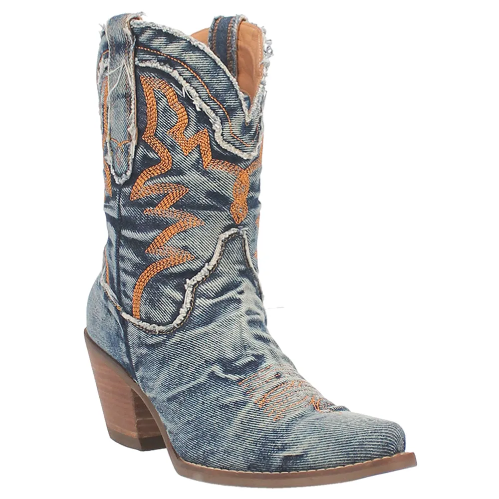 Y'all Need Dolly Embroidered Round Toe Cowboy Booties